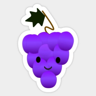 Cute Kawaii Purple Grapes Sticker